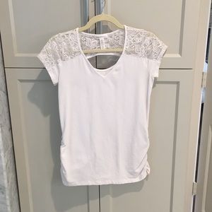 White maternity shirt